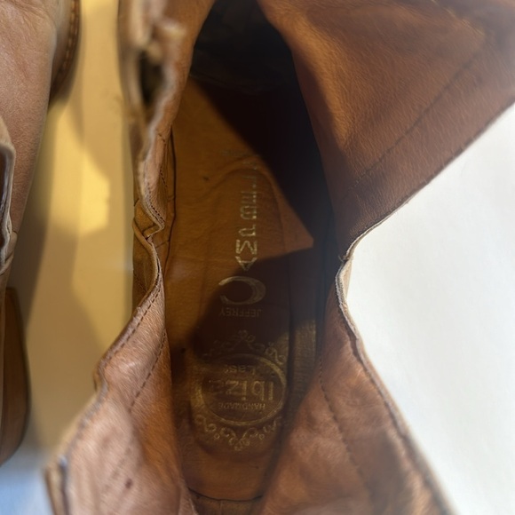Jeffrey Campbell handmade Ibiza ankle split booties camel light tan with heel - Picture 12 of 13